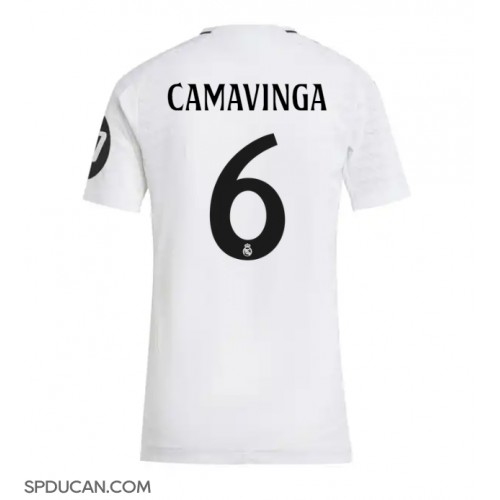 Zenski Nogometni Dres Real Madrid Eduardo Camavinga #6 Domaci 2024-25 Kratak Rukav